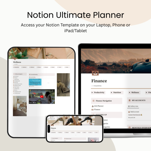 Ultimate Notion Life Planner Bundle (50+ Templates)